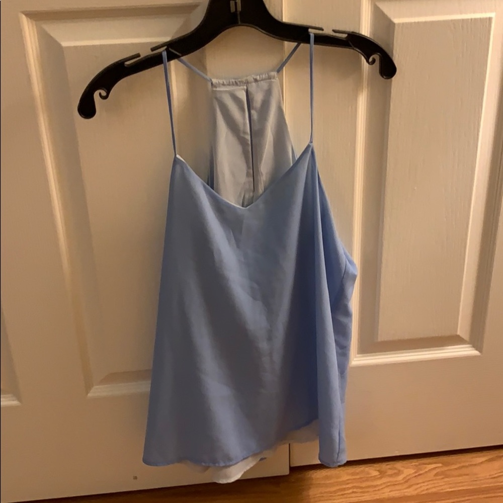 Reversible blue tank top